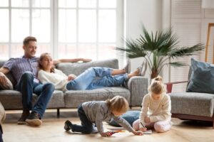 Gezin met 2 kinderen