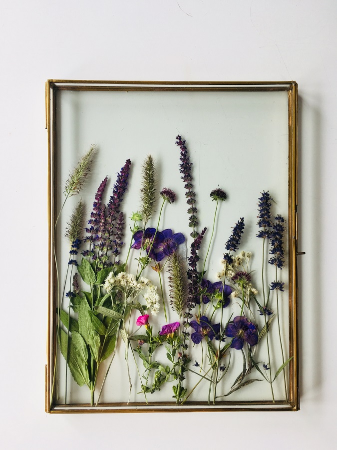 DIY ingelijste droogbloemen