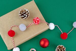 Kerstcadeaus pompoms